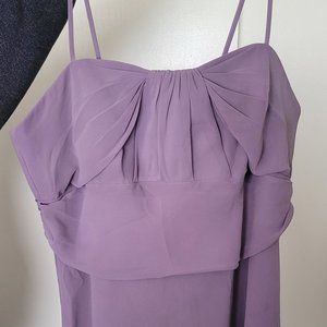 David's Bridal | Dresses | Davids Bridal Victorian Lilac Chiffon Aline  Strapless Bridesmaid Dress Size 6 | Poshmark